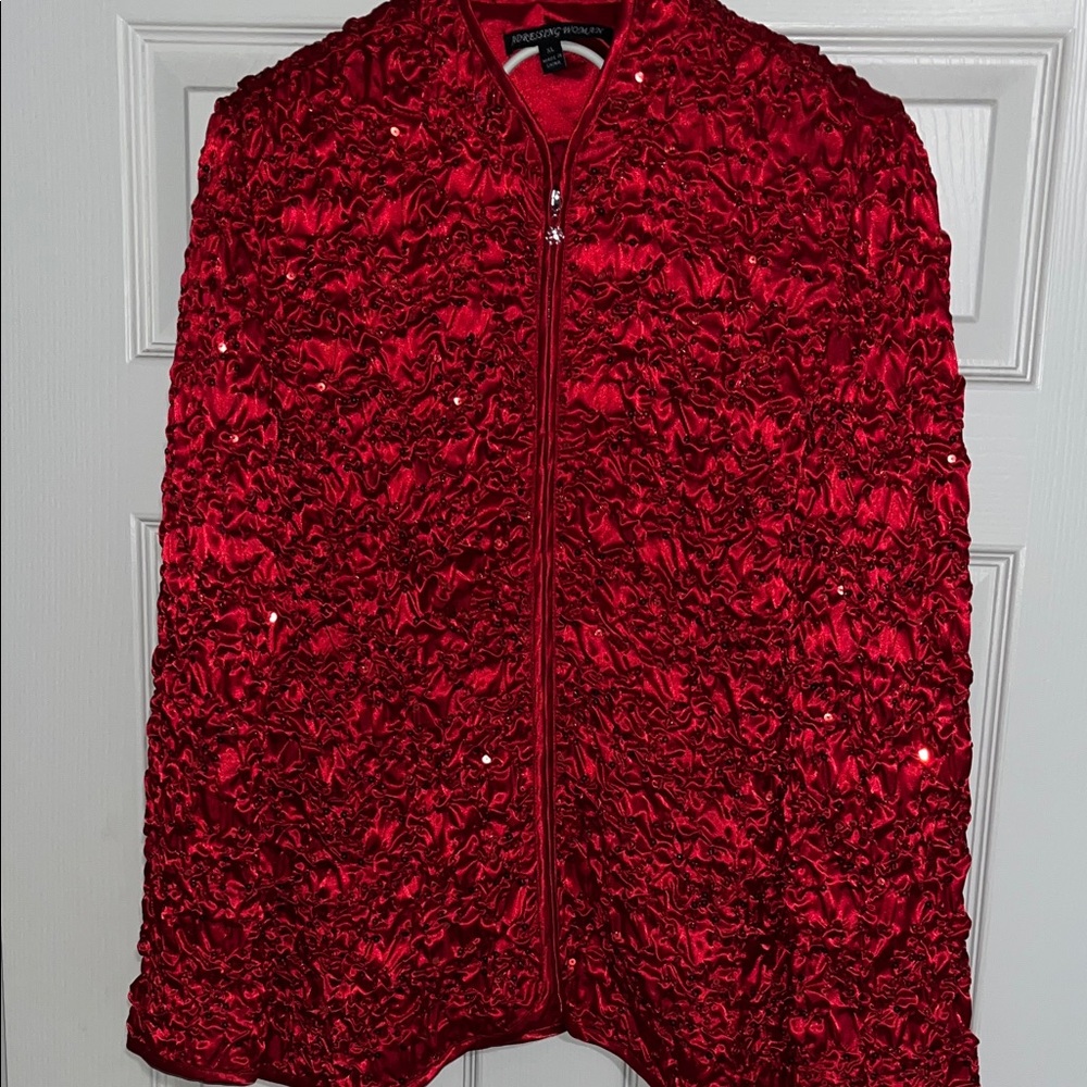 Chic Red Women's Cape by [Brand]